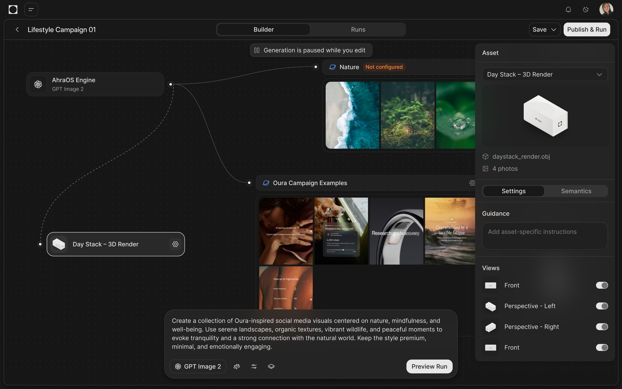 Campaign workspace screen